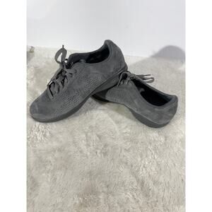 Skechers Lace-up Goga Max Go Step Lite Gray Leather Suede Size 9.5 NWOT
